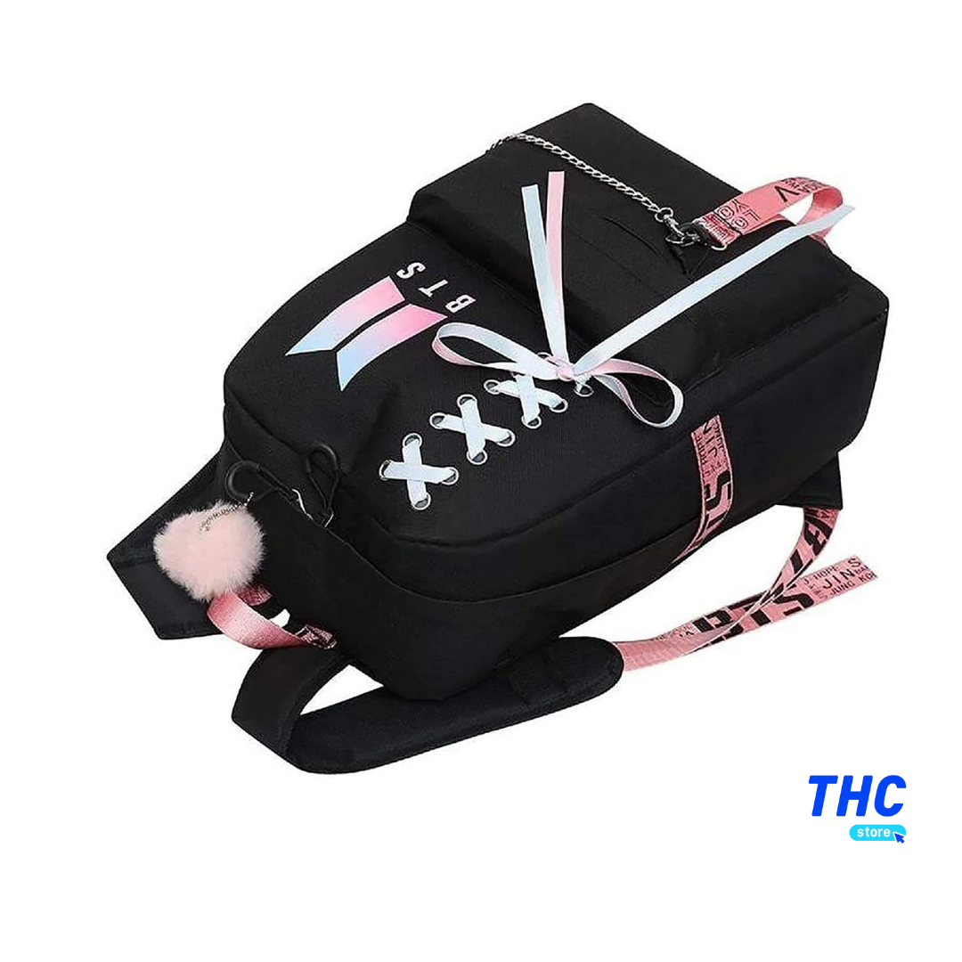 Mochila Escolar BTS color Negro