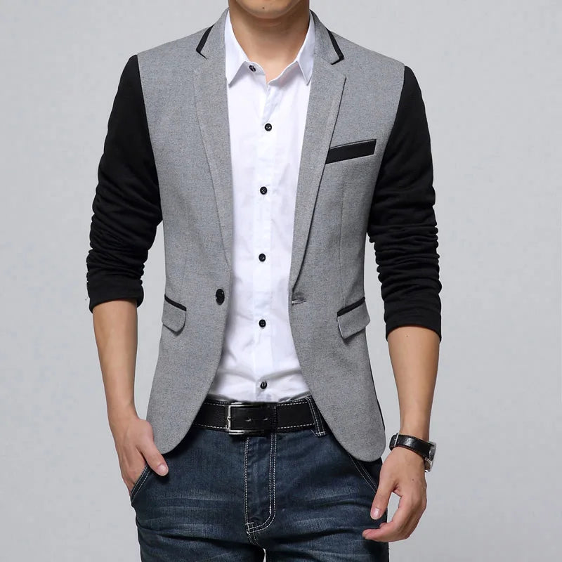 Liseaven Brand Clothing Blazer Men Fashion Coat Slim Male