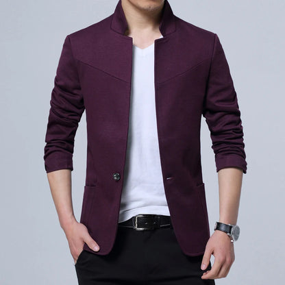 Liseaven Blazer Men Jackets Male Stand Collar Male Blazers