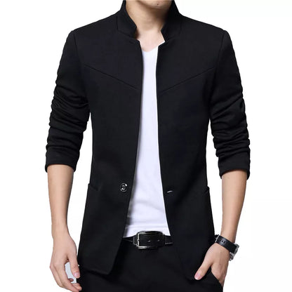 Liseaven Blazer Men Jackets Male Stand Collar Male Blazers