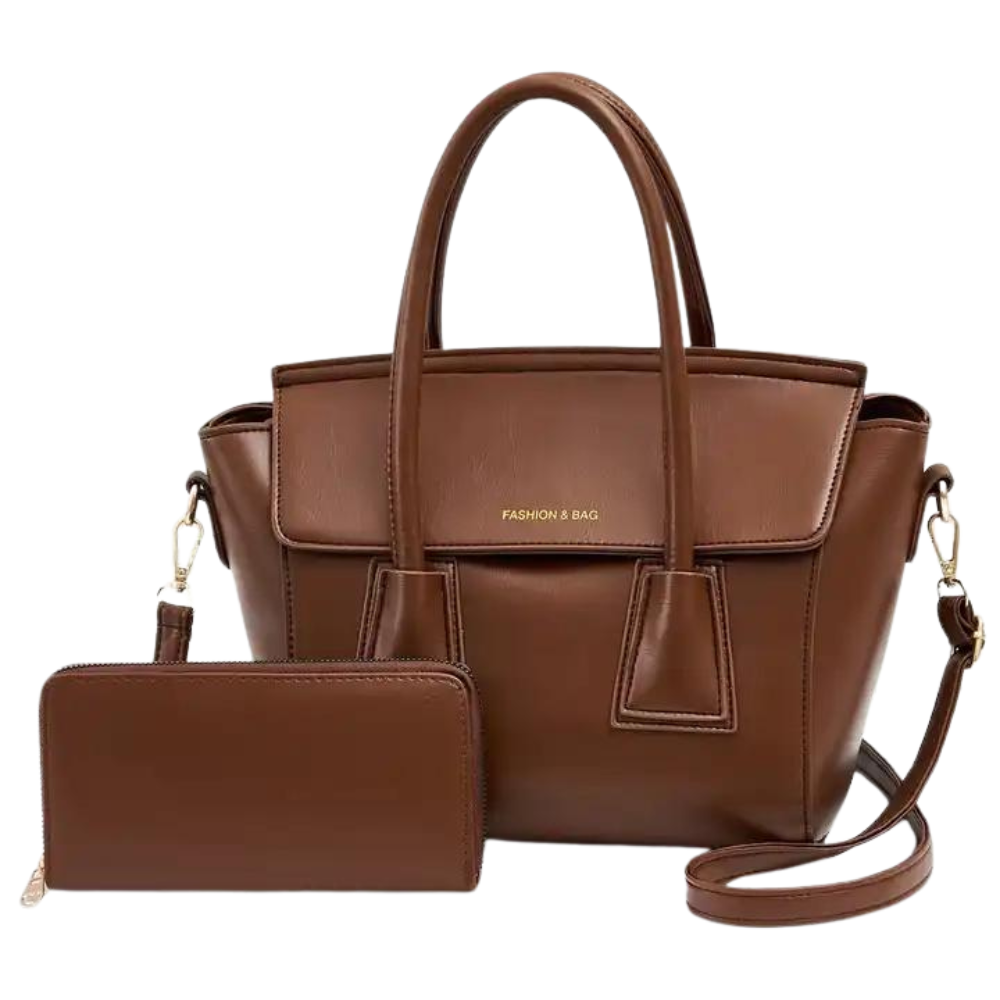 Cartera de cuero con billetera