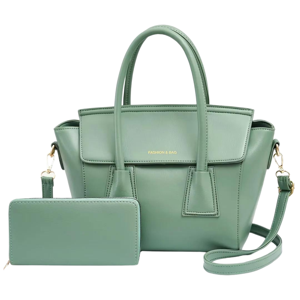 Cartera de cuero con billetera